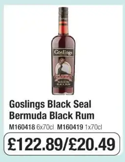 Makro Goslings Black Seal Bermuda Black Rum offer