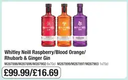 Makro Whitley Neill Raspberry/Blood Orange/Rhubarb & Ginger Gin offer