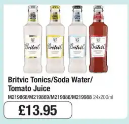 Makro Britvic Tonics/Soda Water/Tomato Juice offer