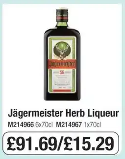 Makro Jagermeister Herb Liqueur offer