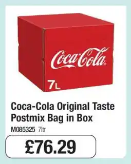 Makro Coca-Cola Original Taste Postmix Bag in Box offer