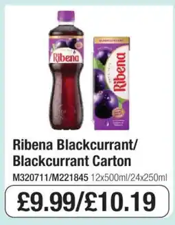 Makro Ribena Blackcurrant/Blackcurrant Carton offer