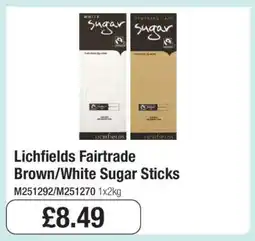Makro Lichfields Fairtrade Brown/White Sugar Sticks offer