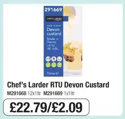 Makro Chef’s Larder RTU Devon Custard offer
