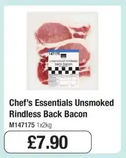 Makro Chef’s Essentials Unsmoked Rindless Back Bacon offer