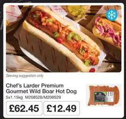 Makro Chef’s Larder Premium Gourmet Wild Boar Hot Dog offer
