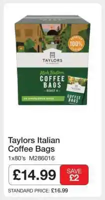 Makro Taylors Italian Coffee Bags offer