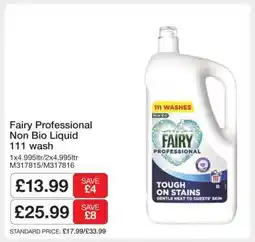 Makro Fairy Professional Non Bio Liquid 111 wash offer