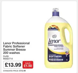 Makro Lenor Professional Fabric Softener Summer Breeze 200 washes offer