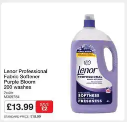 Makro Lenor Professional Fabric Softener Purple Bloom 200 washes offer