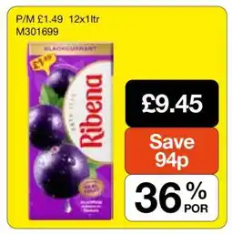 Makro Ribena Blackcurrant offer