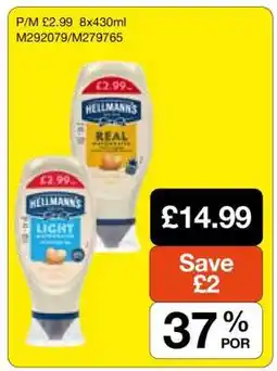 Makro Hellmann's Real/Light Mayonnaise offer