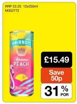 Makro Smirnoff Infusions Peach offer