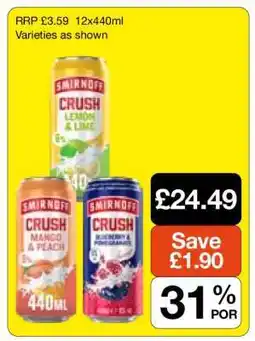 Makro Smirnoff Crush 12x440ml offer