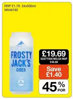 Makro Frosty Jack's Cider offer