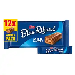Iceland Blue Riband Milk Chocolate Wafer Biscuit Bar 12 Pack Multipack 216g offer