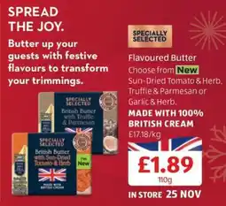 Aldi Specially Selected Flavoured Butter offer
