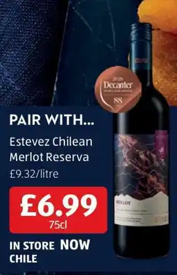 Aldi Estevez Chilean Merlot Reserva offer