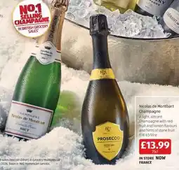 Aldi Nicolas de Montbart Champagne offer