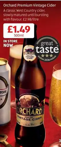 Aldi Orchard Premium Vintage Cider offer