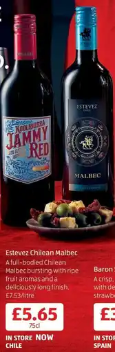 Aldi Estevez Chilean Malbec offer