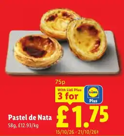 Lidl Pastel de Nata offer