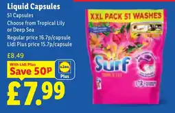 Lidl Surf liquid capsules offer