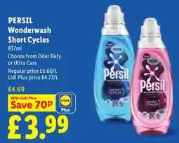 Lidl Persil wonderwash short cycles offer