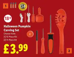 Lidl Halloween Pumpkin Carving Set offer
