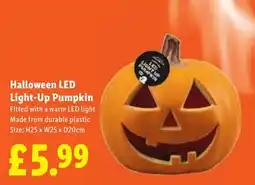 Lidl Halloween LED Light-Up Pumpkin offer