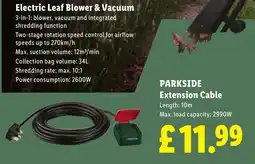 Lidl Parkside extension cable offer
