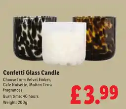 Lidl Confetti Glass Candle offer