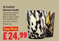 Lidl Xl Confetti Murano Candle offer