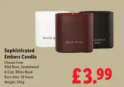 Lidl Sophisticated Embers Candle offer