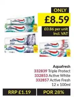 Musgrave MarketPlace Aquafresh triple protect offer