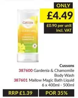 Musgrave MarketPlace Cussons Gardenia & Chamomile Body Wash offer