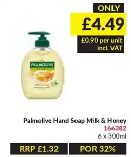 Musgrave MarketPlace Palmolive hand soap milk & honey offer
