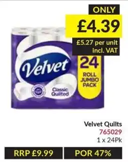 Musgrave MarketPlace Velvet Quilts offer