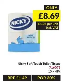 Musgrave MarketPlace Nicky soft touch toilet tissue offer