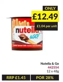 Musgrave MarketPlace Nutella & Go offer