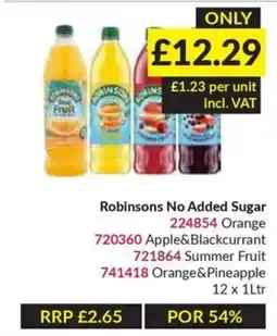 Musgrave MarketPlace Robinsons no added sugar offer