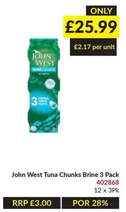 Musgrave MarketPlace John West Tuna Chunks Brine offer