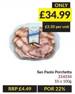 Musgrave MarketPlace San Paolo Porchetta offer