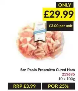 Musgrave MarketPlace San Paolo Prosciutto Cured Ham offer