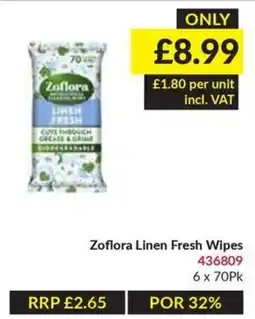 Musgrave MarketPlace Zoflora linen fresh wipes offer