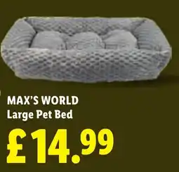 Lidl Max's World Large Pet Bed offer