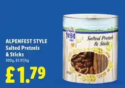 Lidl Alpenfest style salted pretzels & sticks offer