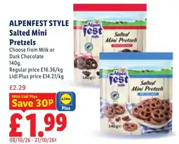 Lidl Alpenfest style salted mini pretzels offer