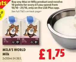 Lidl Mila's World Milk offer