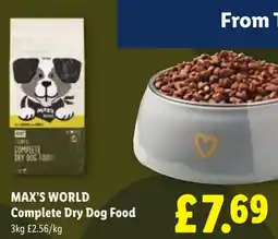 Lidl Max's World Complete Dry Dog Food offer